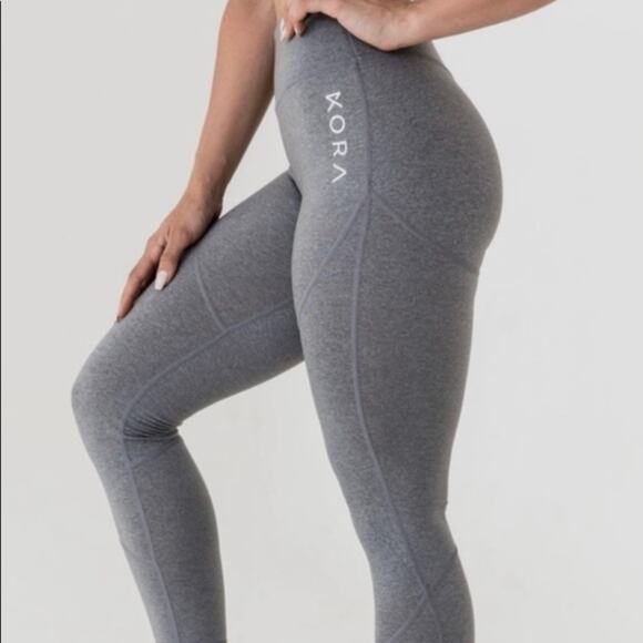 Kora Acta Leggings Heathered Gray Contour Shaping M - Picture 3 of 13